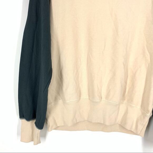 Daydreamer Tan Green Raglan Pullover Sweatshirt Small - Picture 3 of 6